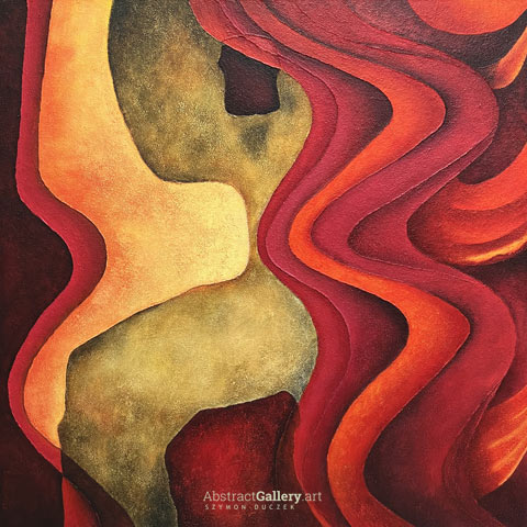 Fire Abstract painting contemporary art Szymon Duczek