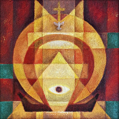 Signs of faith abstract painting contemporary modern art Szymon Duczek